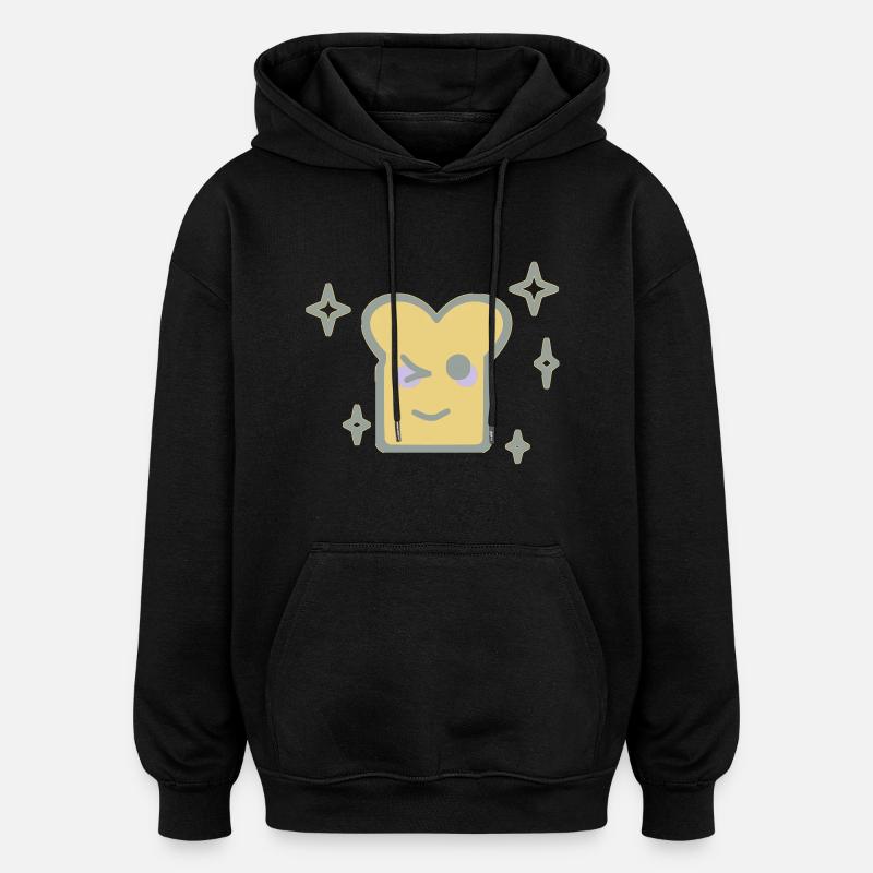 tartinekawaii - Sweat à capuche oversize unisexe - noir