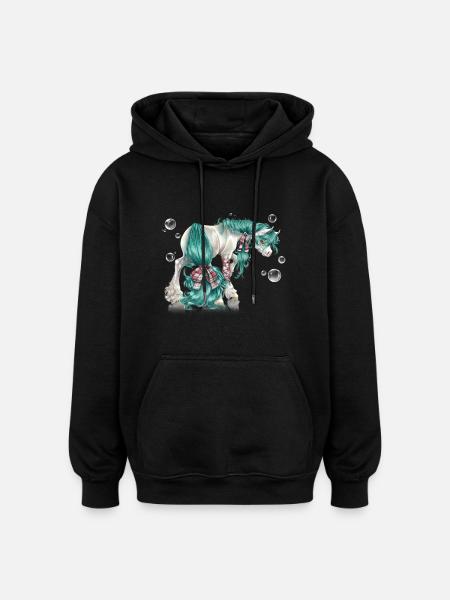 Opalina - Sweat à capuche oversize unisexe - noir