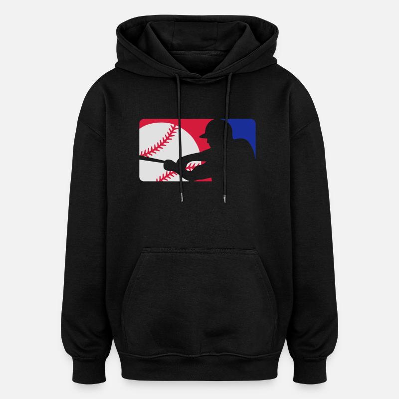 Baseball Player Sign - Sweat à capuche oversize unisexe - noir