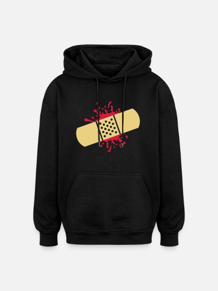 Band-aid - Oversized Unisex Hoodie - black
