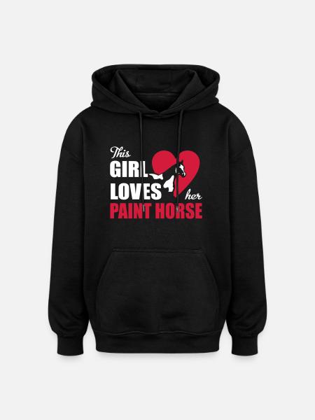 Paint horse - Oversized Unisex Hoodie - black