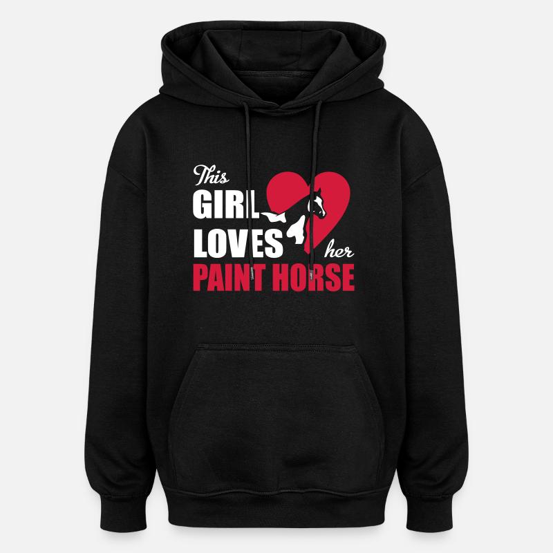 Cheval de peinture - Sweat à capuche oversize unisexe - noir