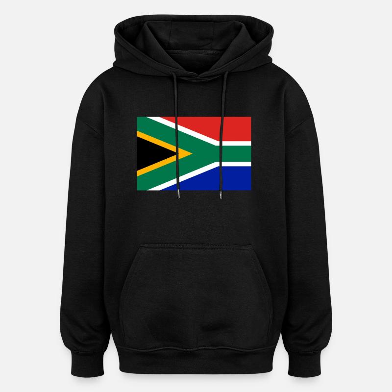 Drapeau de l’Afrique du Sud - Sweat à capuche oversize unisexe - noir