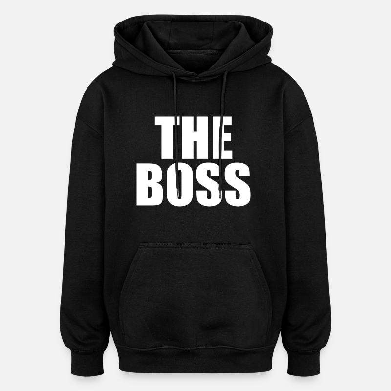 The boss - Sweat à capuche oversize unisexe - noir