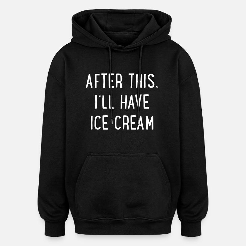 Eis - Oversized Unisex Hoodie - Schwarz