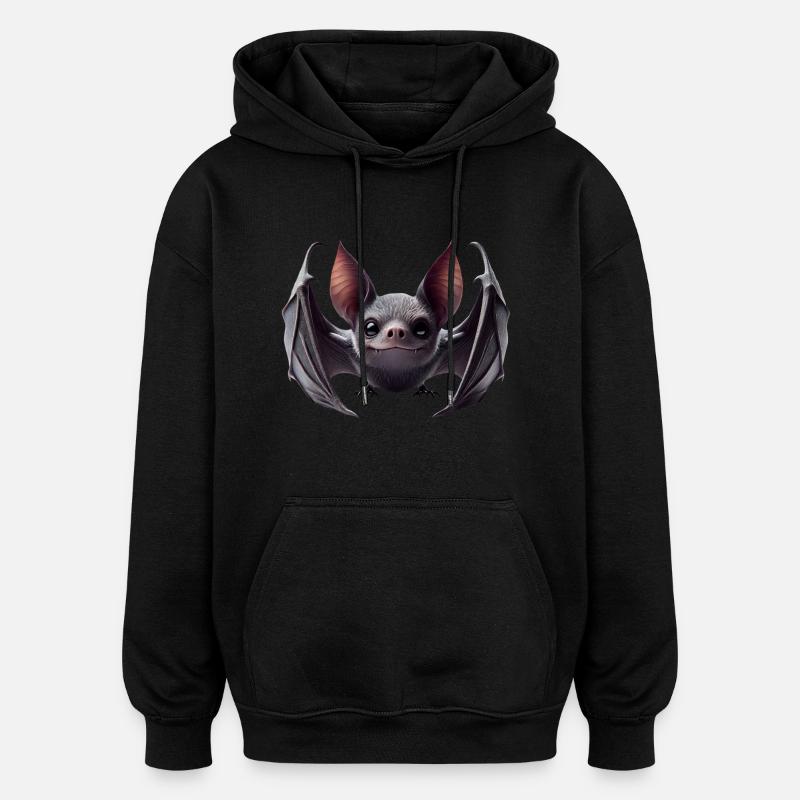 Fledermaus 2 - Oversized Unisex Hoodie - Schwarz