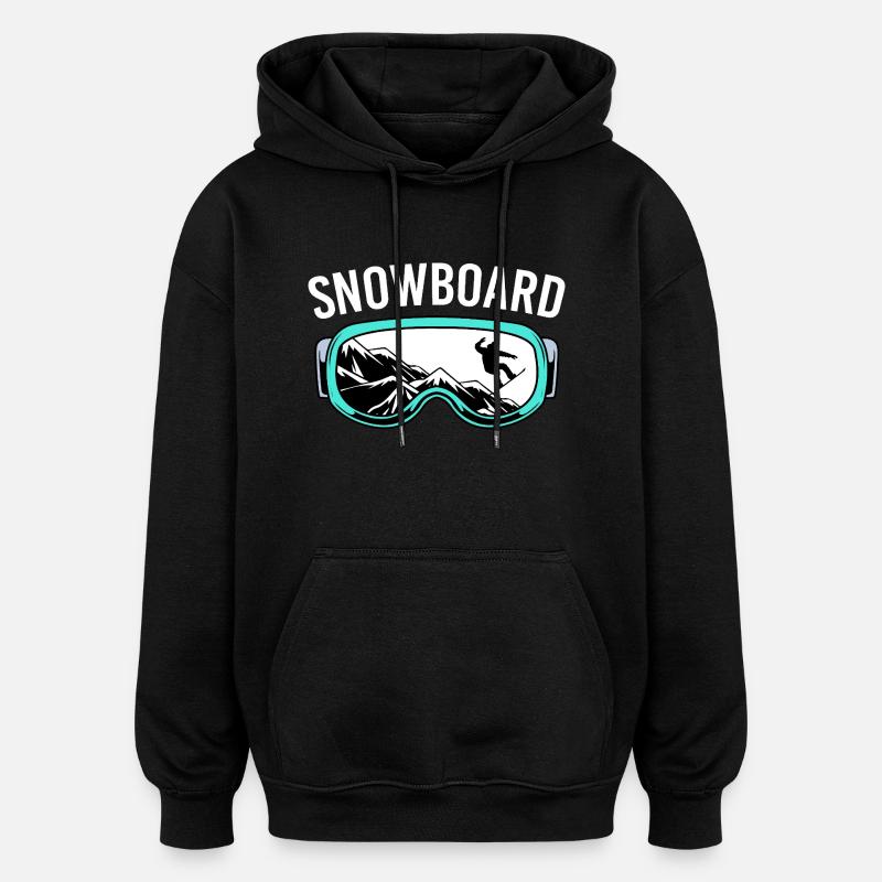 Snowboard Snowboard Vacances snowboard Snowboarders - Sweat à capuche oversize unisexe - noir