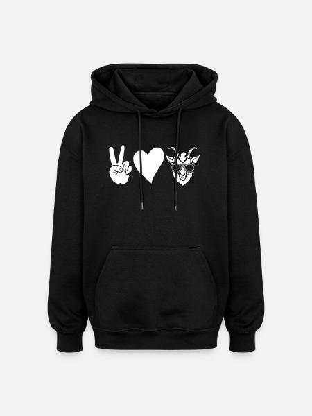 Goats - Oversized Unisex Hoodie - black