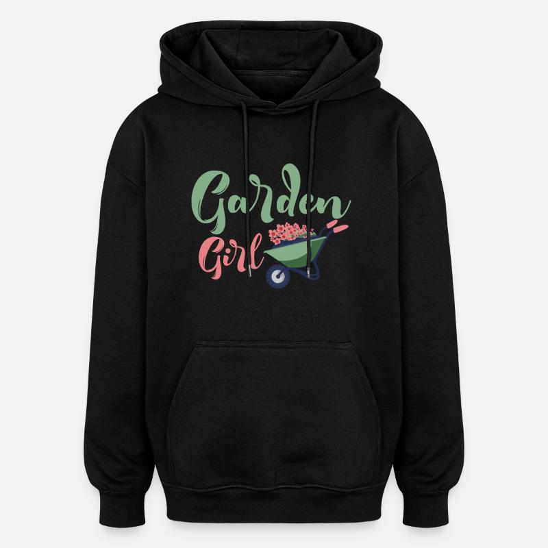 Jardinière Jardin Botanique - Sweat à capuche oversize unisexe - noir
