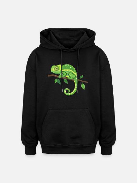 Kameleon - Oversized Unisex Hoodie - Schwarz