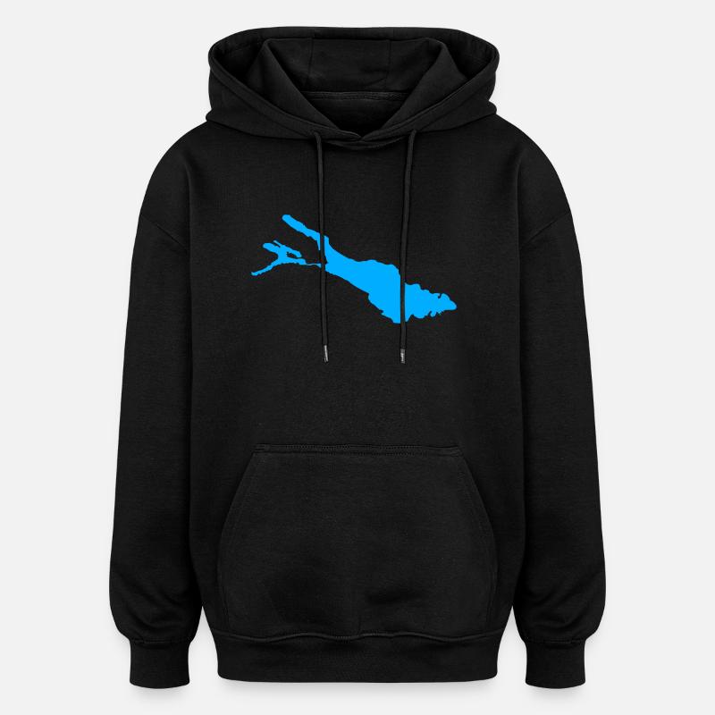 Bodensee - Oversized Unisex Hoodie - Schwarz