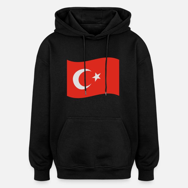 turquie - Sweat à capuche oversize unisexe - noir