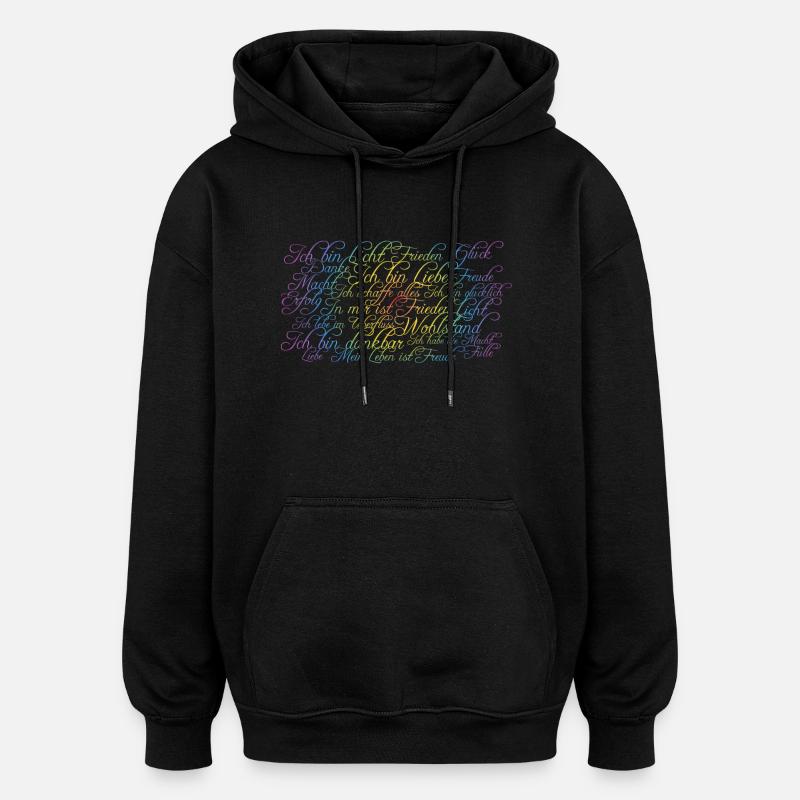 Affirmation 2 - Oversized Unisex Hoodie - black
