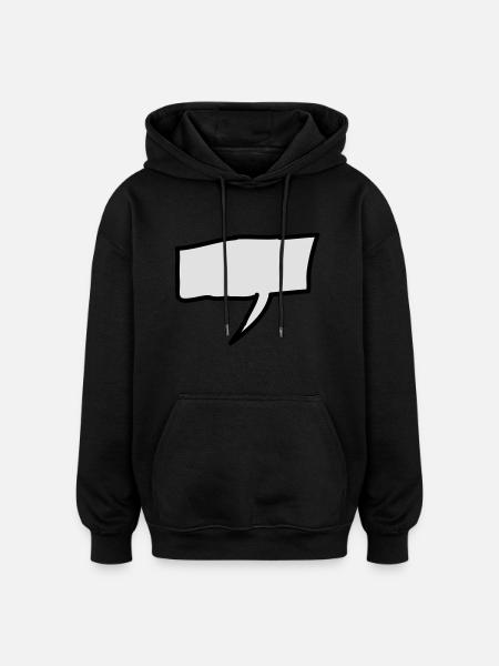 sprechblase_2c - Sweat à capuche oversize unisexe - noir