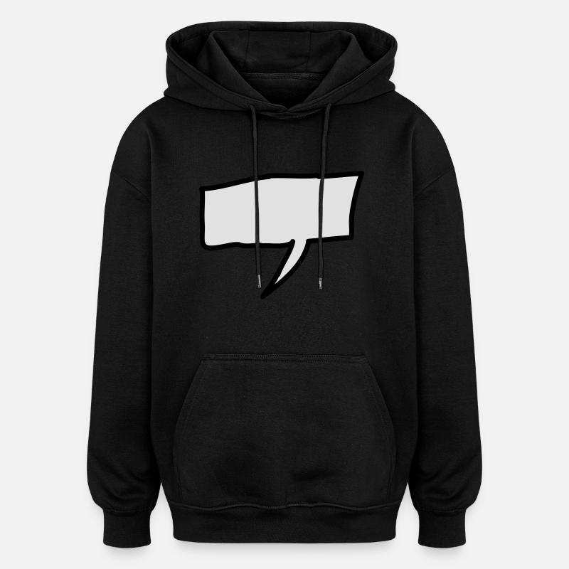 sprechblase_2c - Oversized Unisex Hoodie - Schwarz