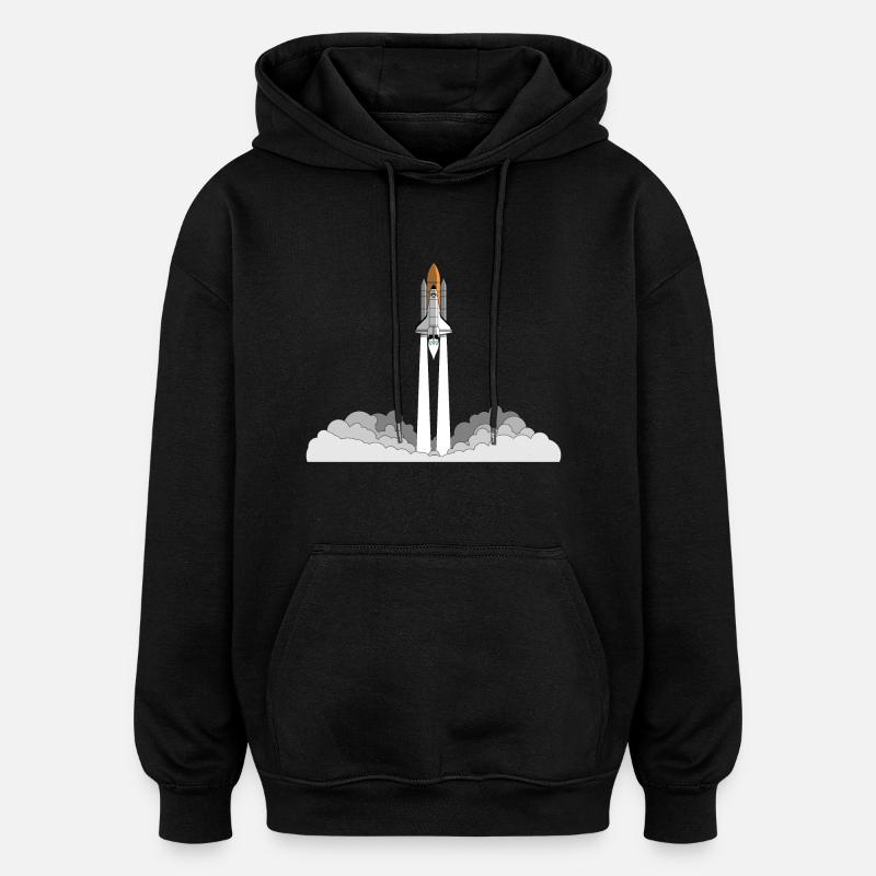 Space Shuttle Launch - Oversized Unisex Hoodie - Schwarz