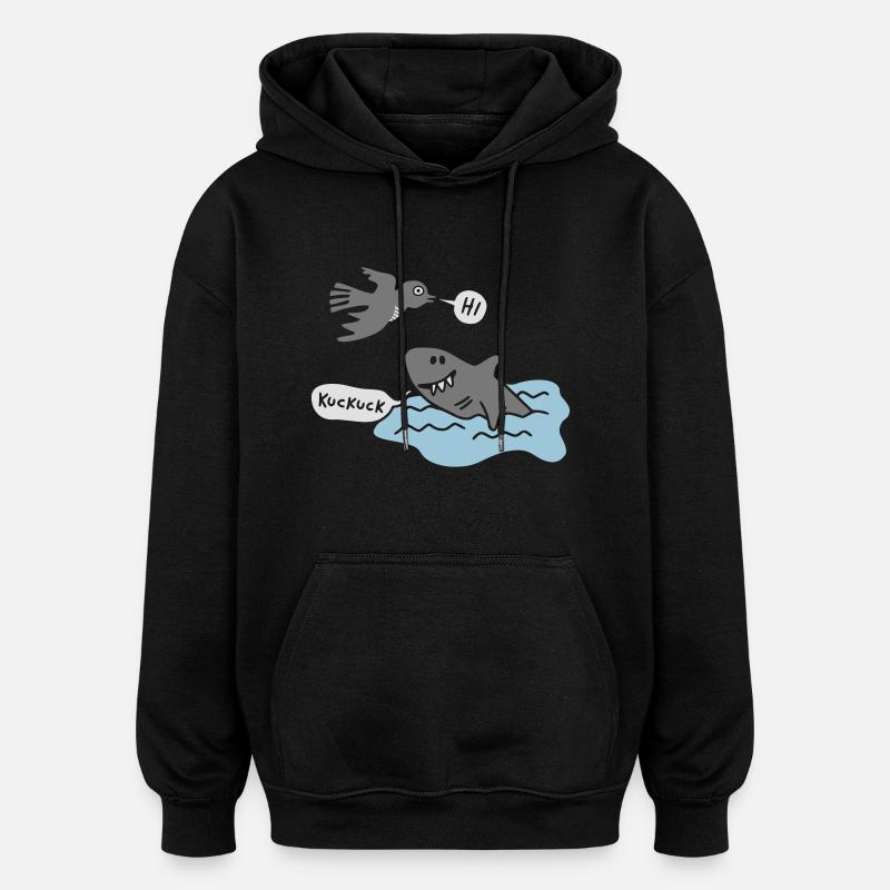 Coucou - Hai - Sweat à capuche oversize unisexe - noir