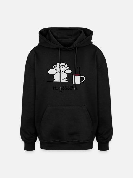 sleepy sheep - Oversized Unisex Hoodie - black