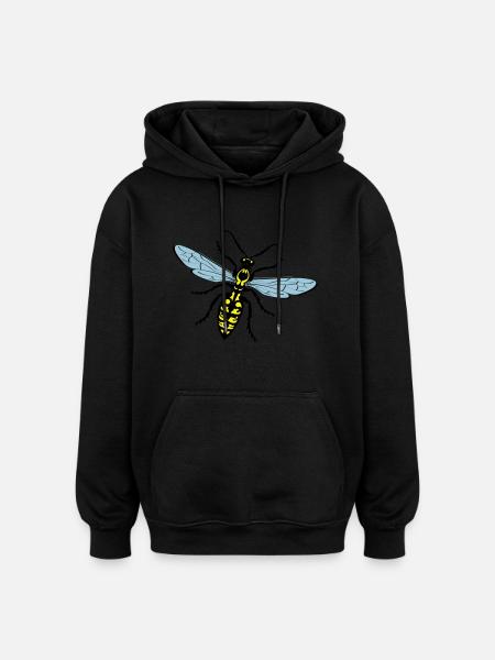 Hornisse - Oversized Unisex Hoodie - Schwarz