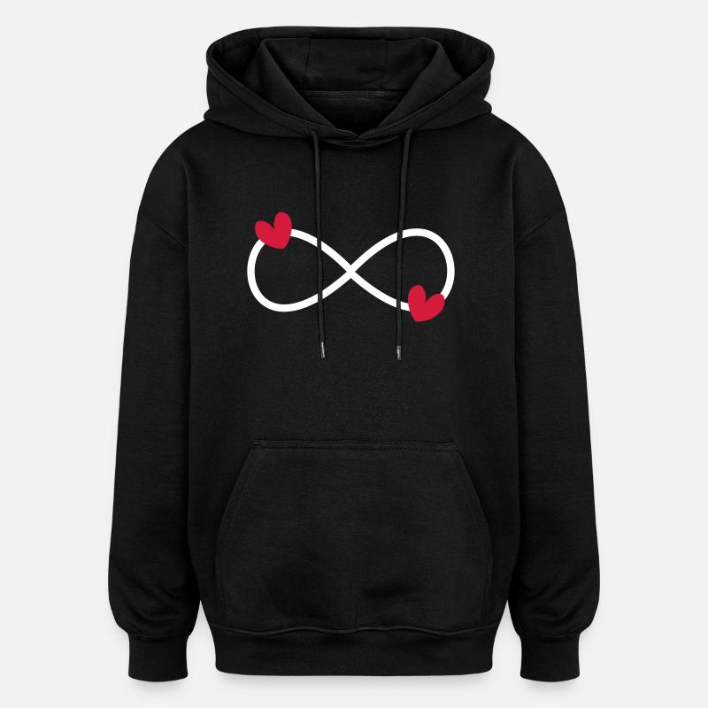 Unendlich Symbol Liebe - Oversized Unisex Hoodie - Schwarz