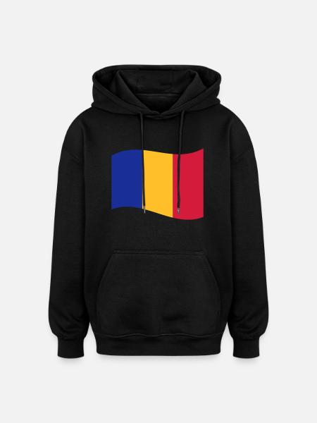 romania - Oversized Unisex Hoodie - black