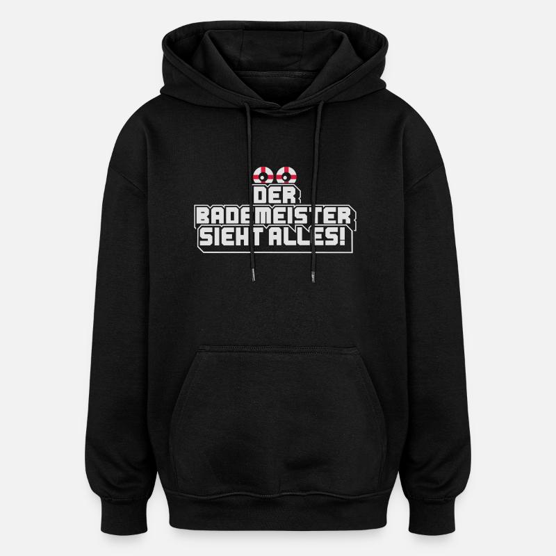 Le sauveteur voit tout - Sweat à capuche oversize unisexe - noir