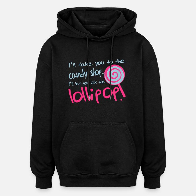 Lollipop - Sweat à capuche oversize unisexe - noir