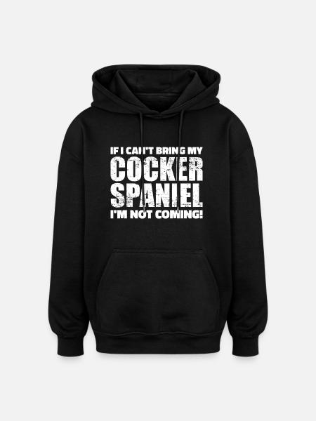 Cocker Spaniel - Sweat à capuche oversize unisexe - noir