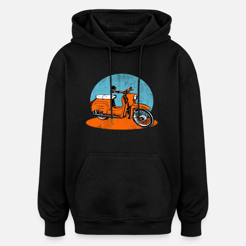 Simson Schwalbe GDR Moped - Oversized Unisex Hoodie - black