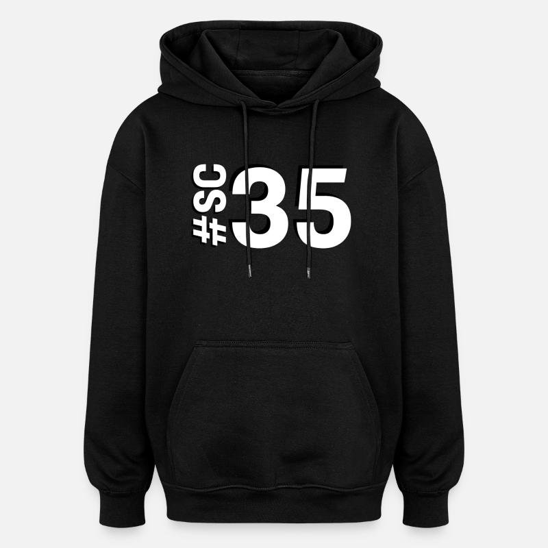 SC35 - Sweat à capuche oversize unisexe - noir