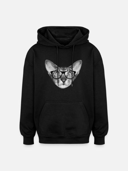 Orientalisch Kurzhaarkatze - Oversized Unisex Hoodie - Schwarz