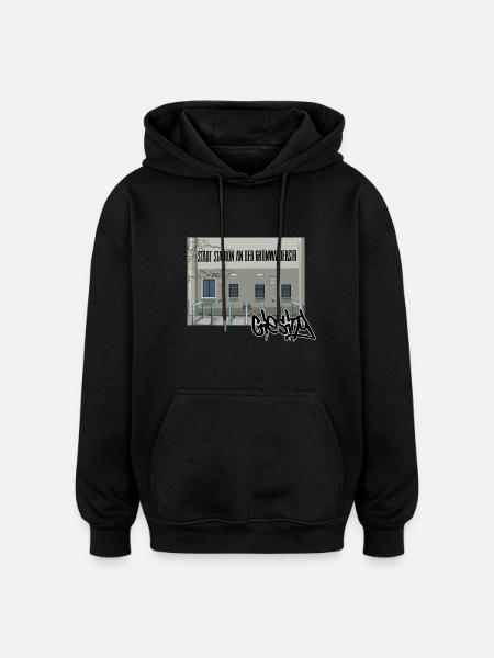 Giesing // Illustration - Oversized Unisex Hoodie - black