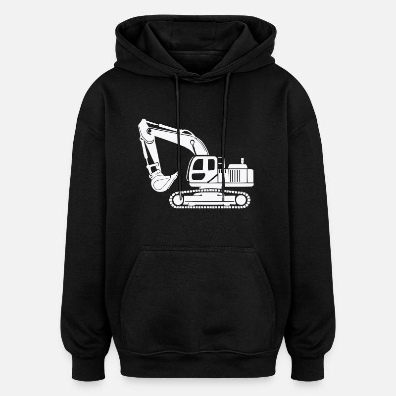 excavatrice - Sweat à capuche oversize unisexe - noir