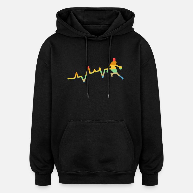 Joueurs de basket-ball Evolution Basketball - Sweat à capuche oversize unisexe - noir