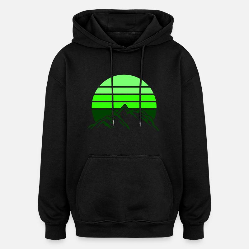berge gebirge mountains - Oversized Unisex Hoodie - Schwarz