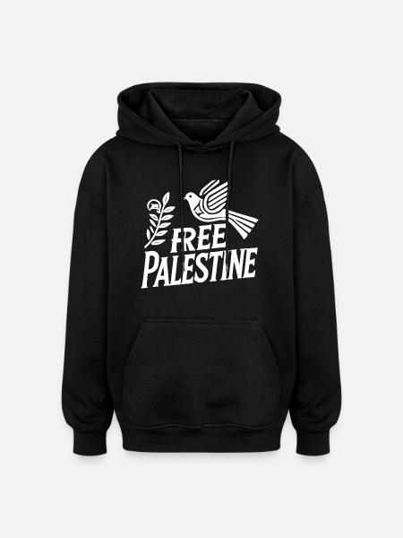 Free palestine - Oversized Unisex Hoodie - black