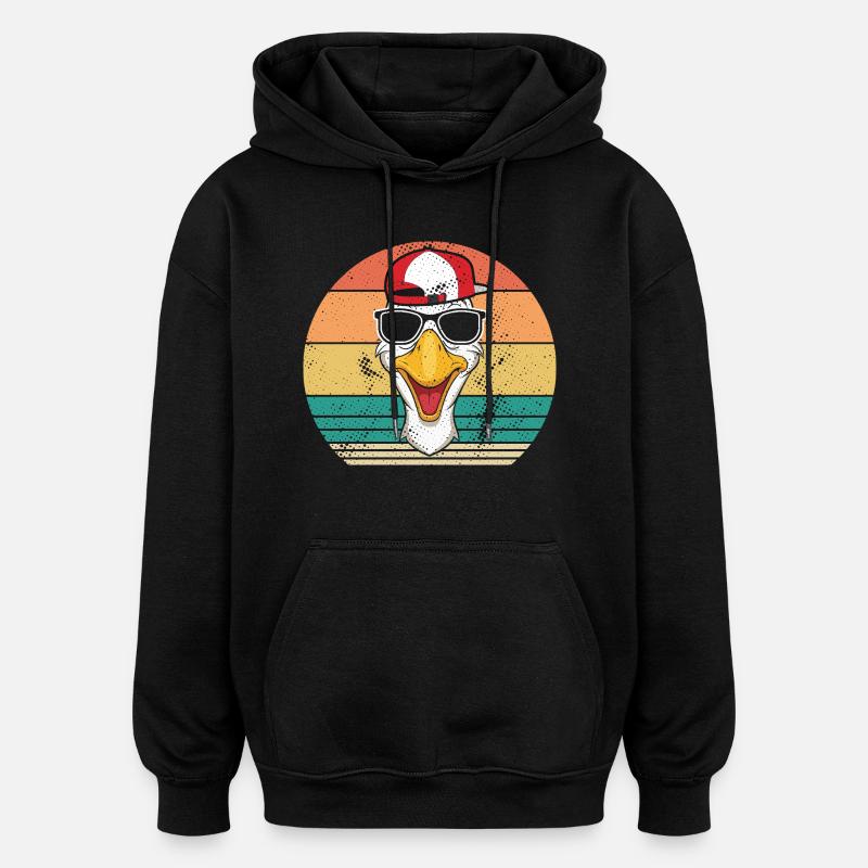 Gans - Oversized Unisex Hoodie - Schwarz