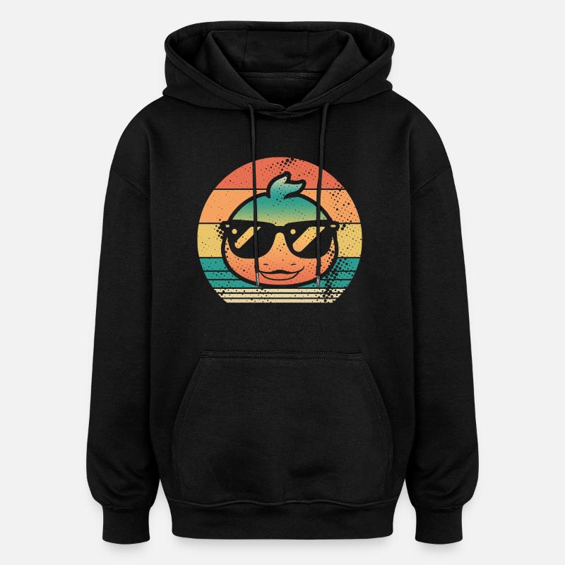 Enten - Oversized Unisex Hoodie - Schwarz