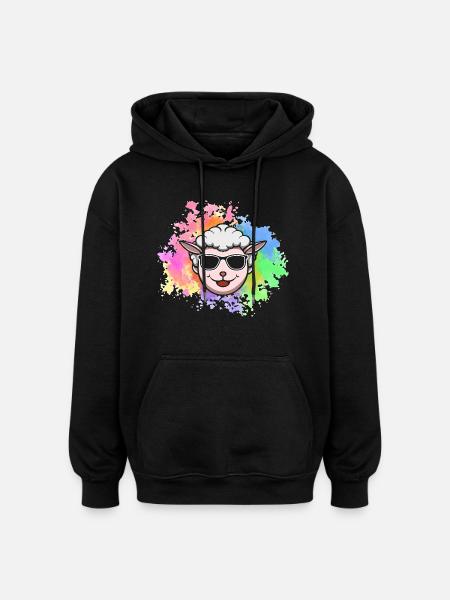 Shepherd Sheep - Oversized Unisex Hoodie - black