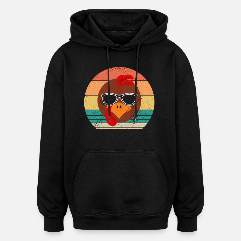 Truthahn - Oversized Unisex Hoodie - Schwarz
