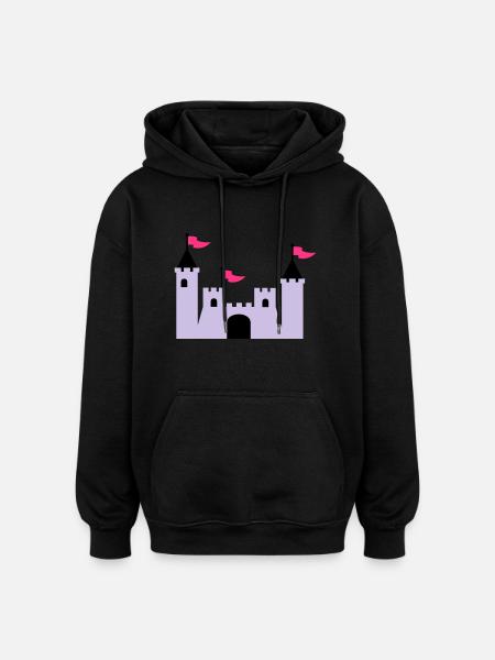 castle - Oversized Unisex Hoodie - black