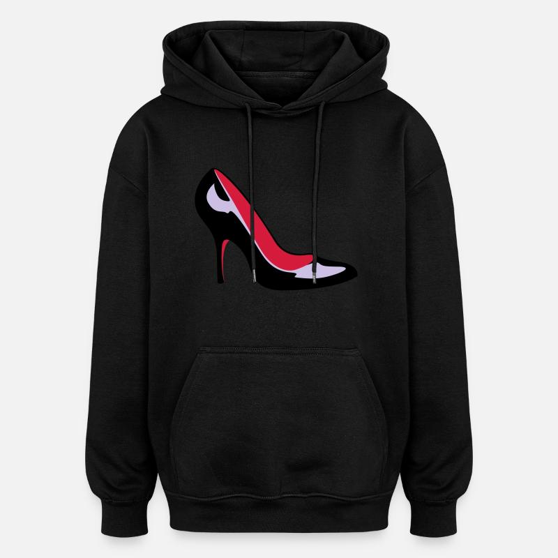 Shoe2 - Sweat à capuche oversize unisexe - noir