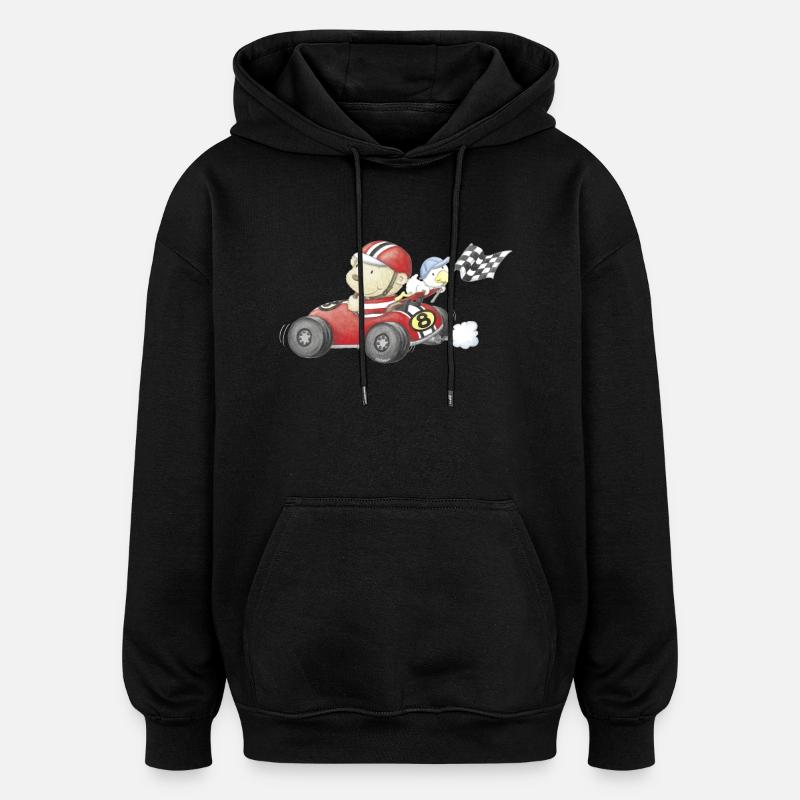 PP_Rennfahrer_01 - Oversized Unisex Hoodie - Schwarz