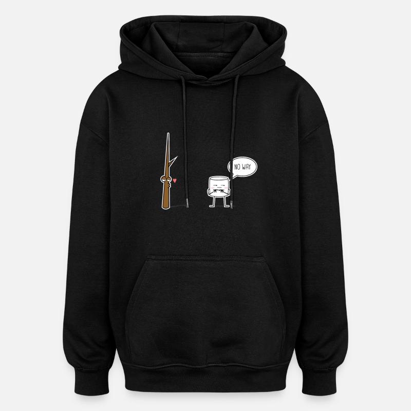 guimauve - Sweat à capuche oversize unisexe - noir