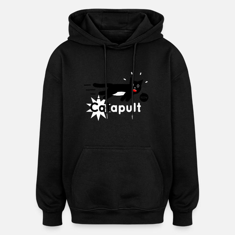 Catapult - Sweat à capuche oversize unisexe - noir