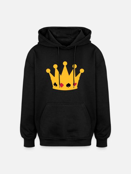 couronne poker crown - Oversized Unisex Hoodie - black