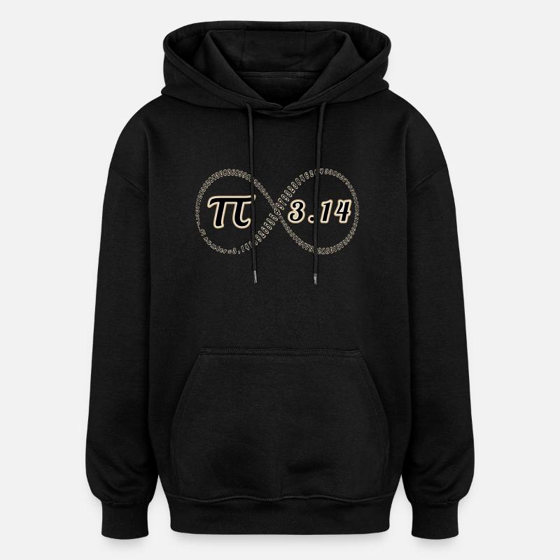 Pi - Sweat à capuche oversize unisexe - noir