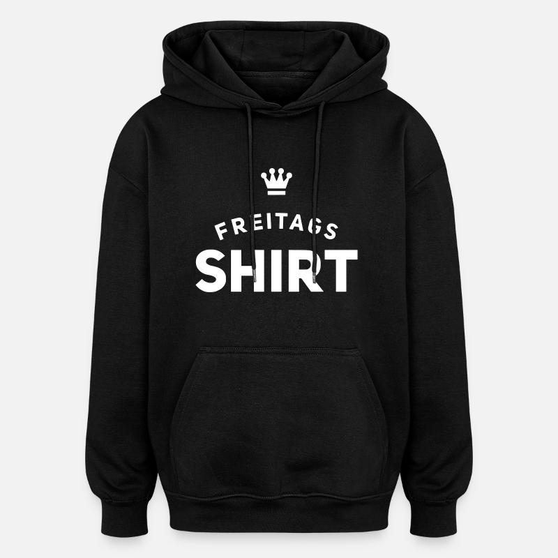 Chemise du vendredi - Sweat à capuche oversize unisexe - noir