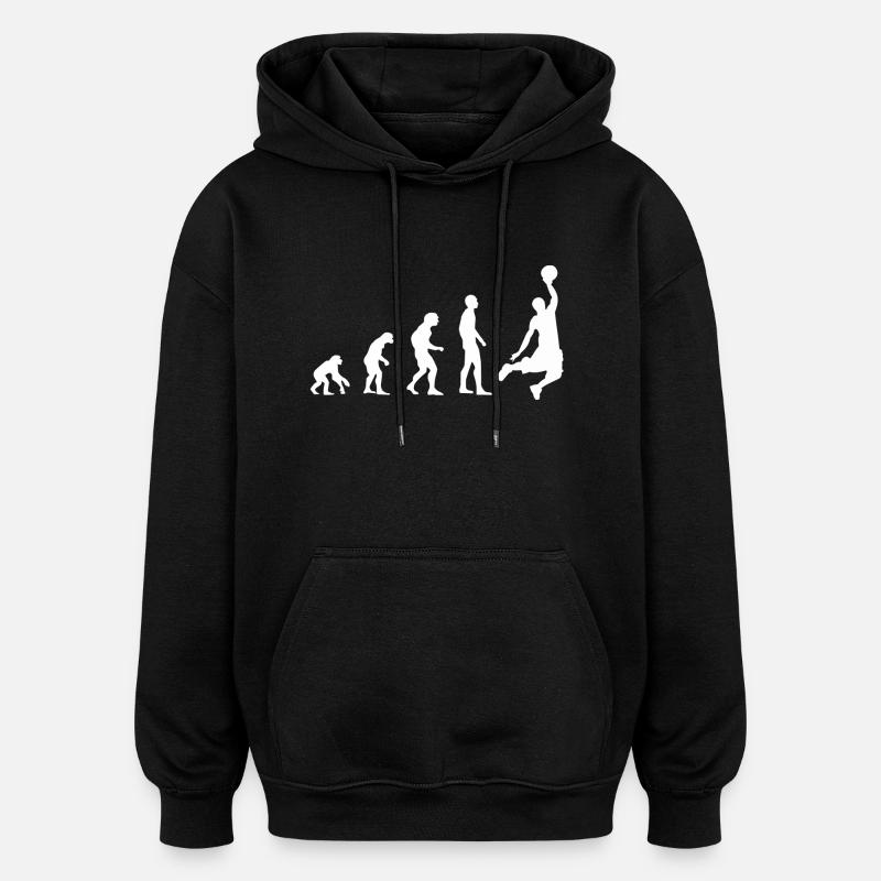 Basketball Evolution | Basketball - Oversized Unisex Hoodie - Schwarz