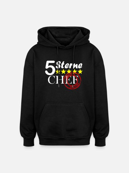 5 Sterne chef - Oversized Unisex Hoodie - Schwarz
